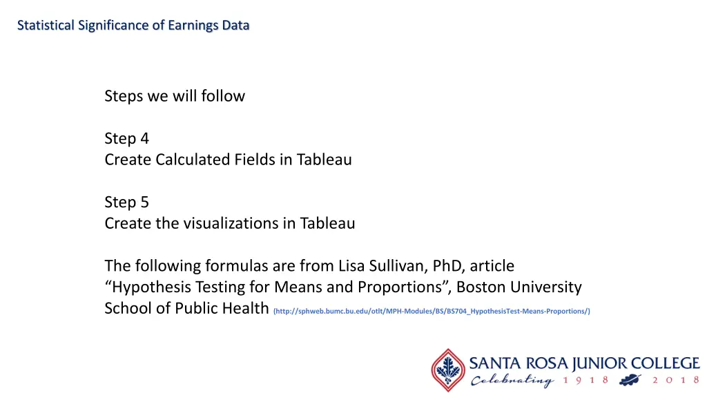 statistical significance of earnings data 9