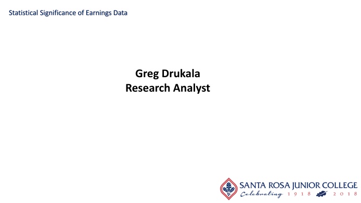 statistical significance of earnings data