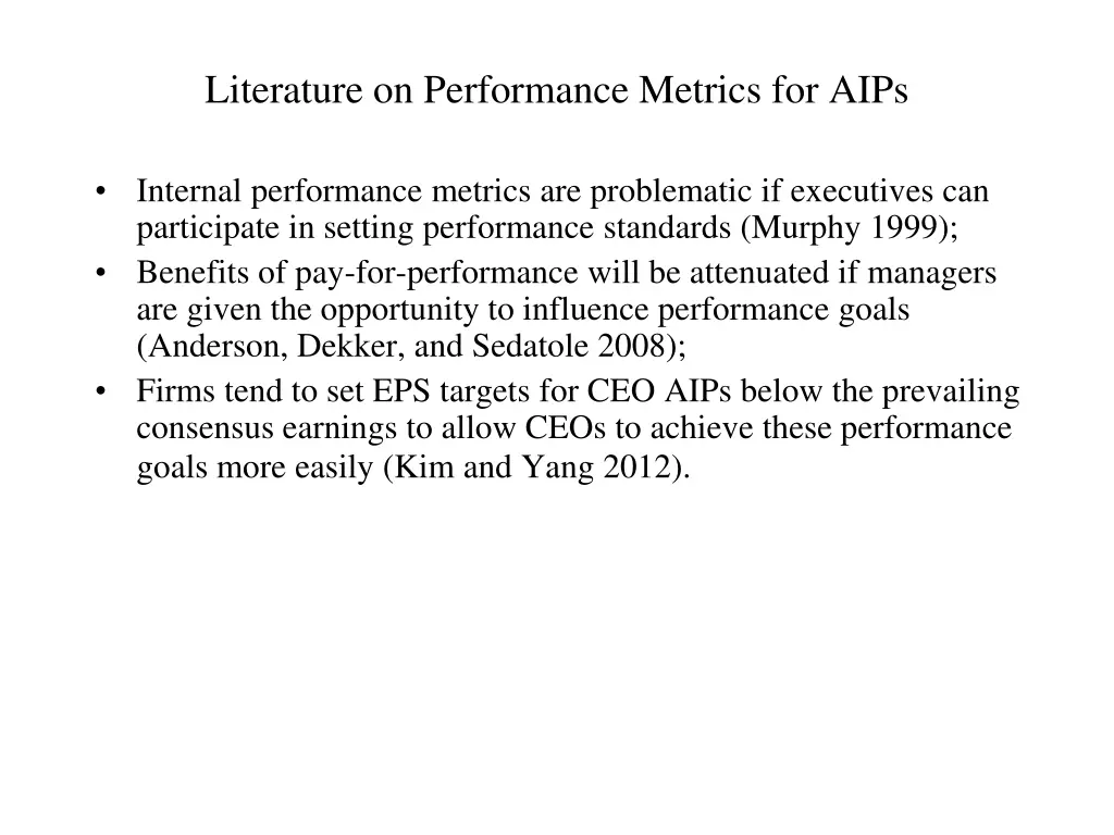 literature on performance metrics for aips