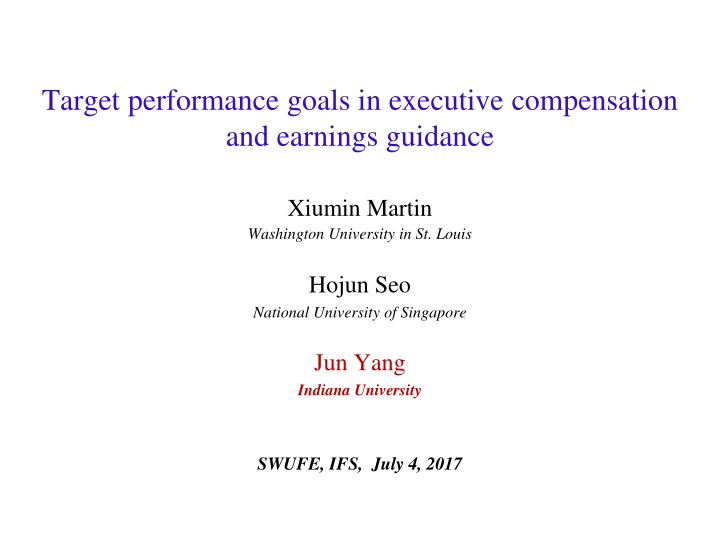 target performance goals in executive