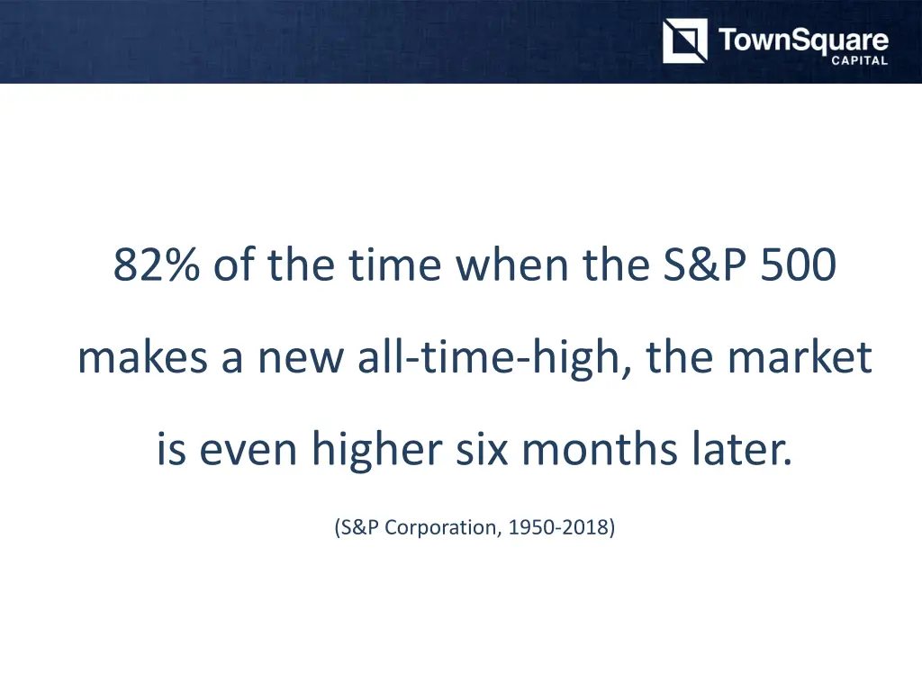 82 of the time when the s p 500