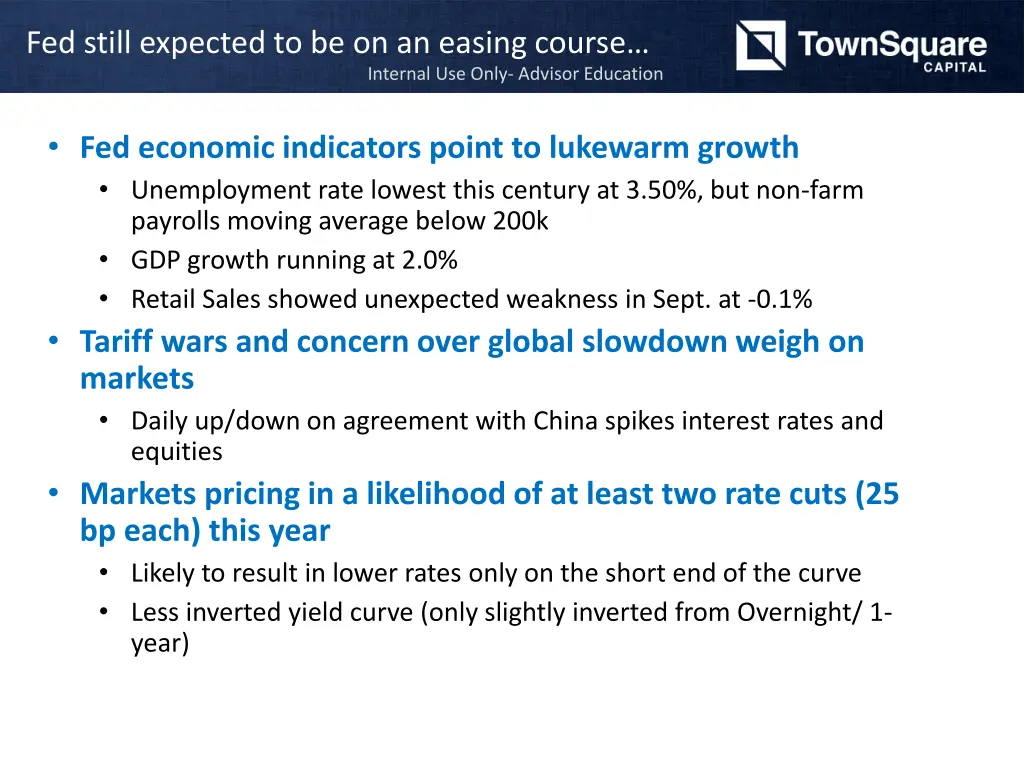 fed still expected to be on an easing course