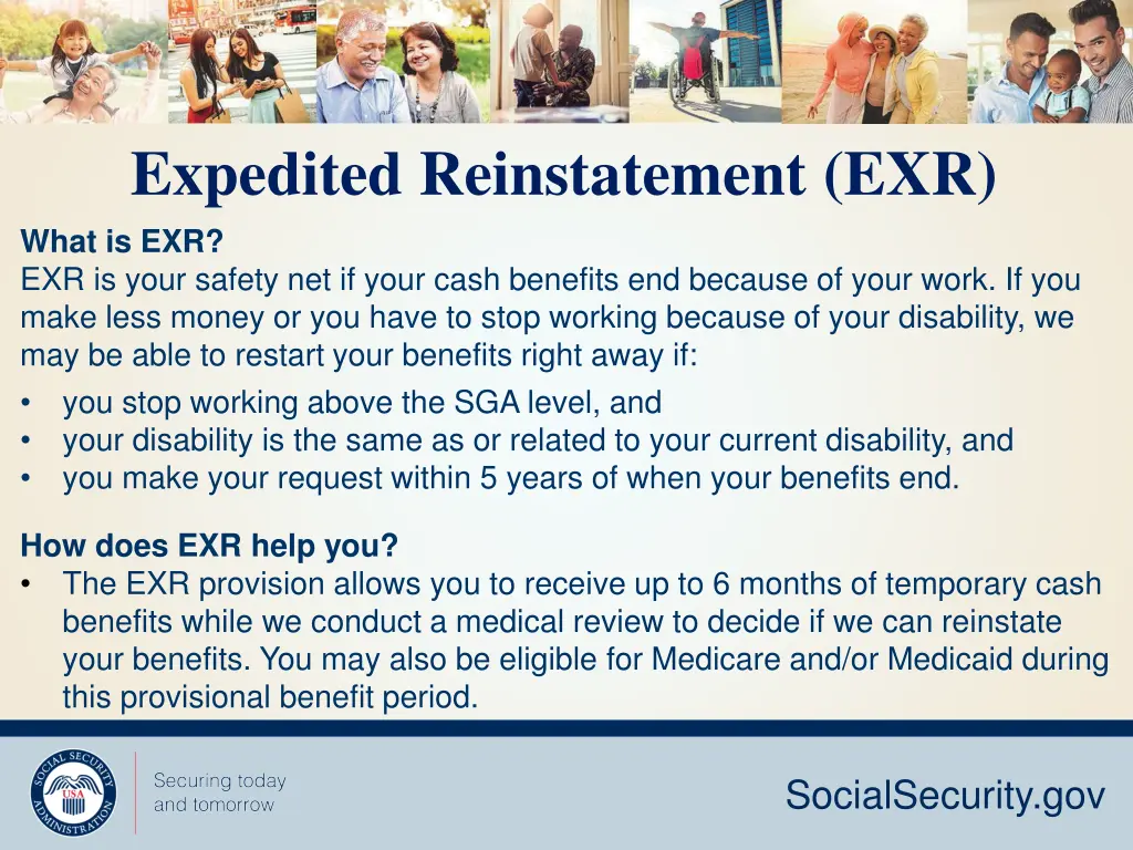 expedited reinstatement exr