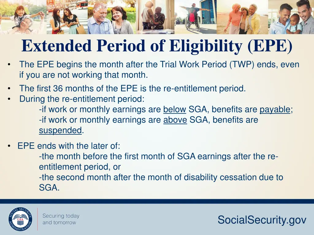 extended period of eligibility epe the epe begins