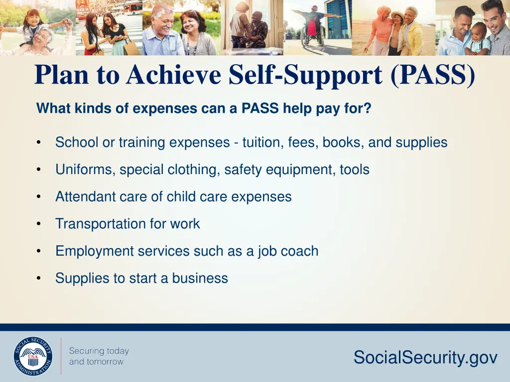 plan to achieve self support pass 1