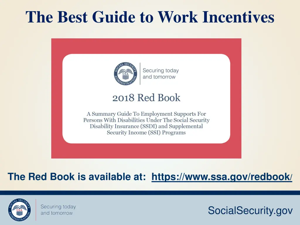 the best guide to work incentives