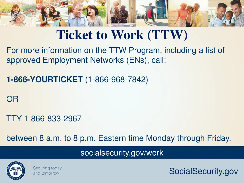 ticket to work ttw 1