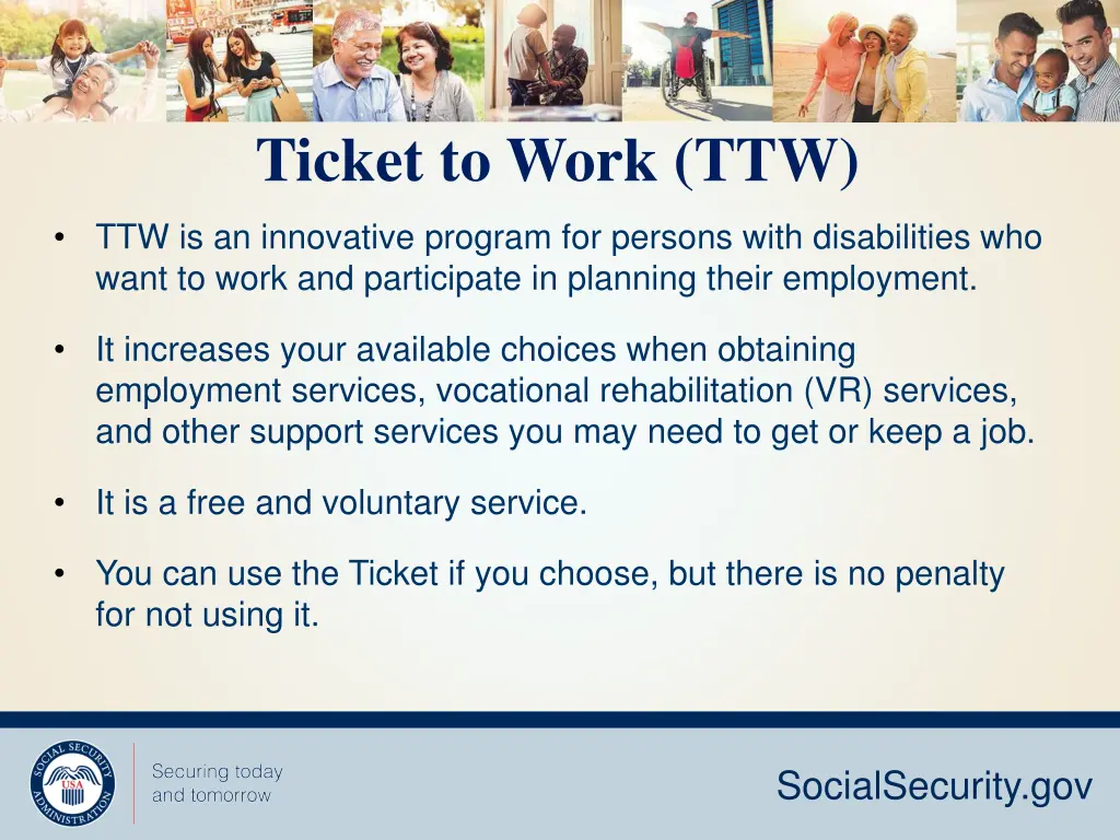 ticket to work ttw
