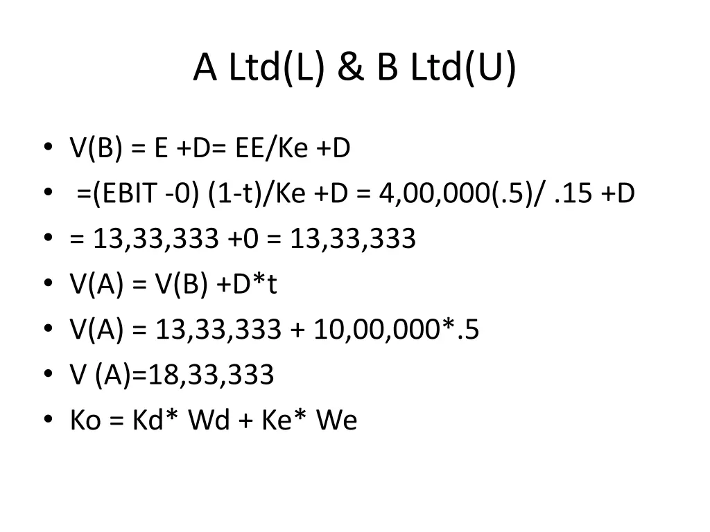 a ltd l b ltd u