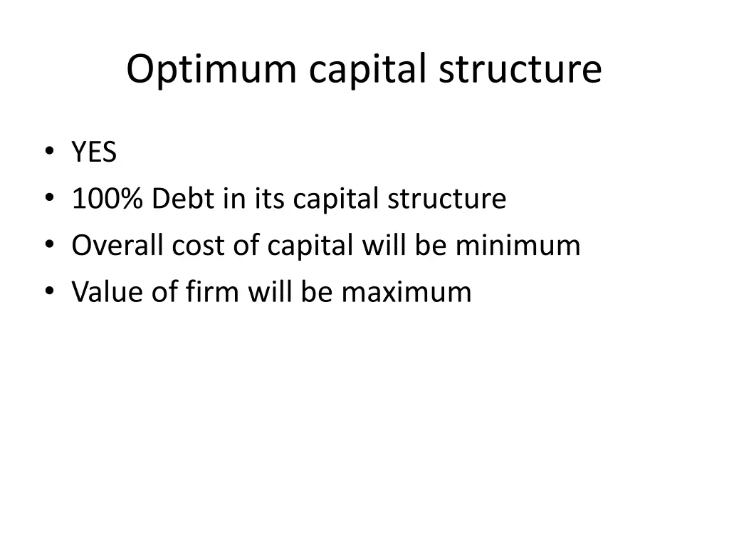optimum capital structure