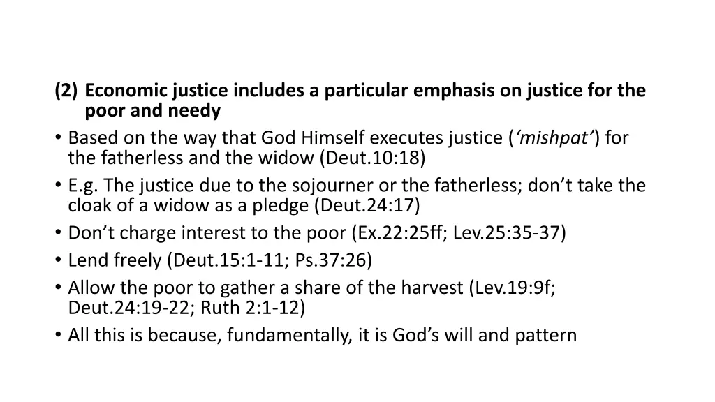 2 economic justice includes a particular emphasis