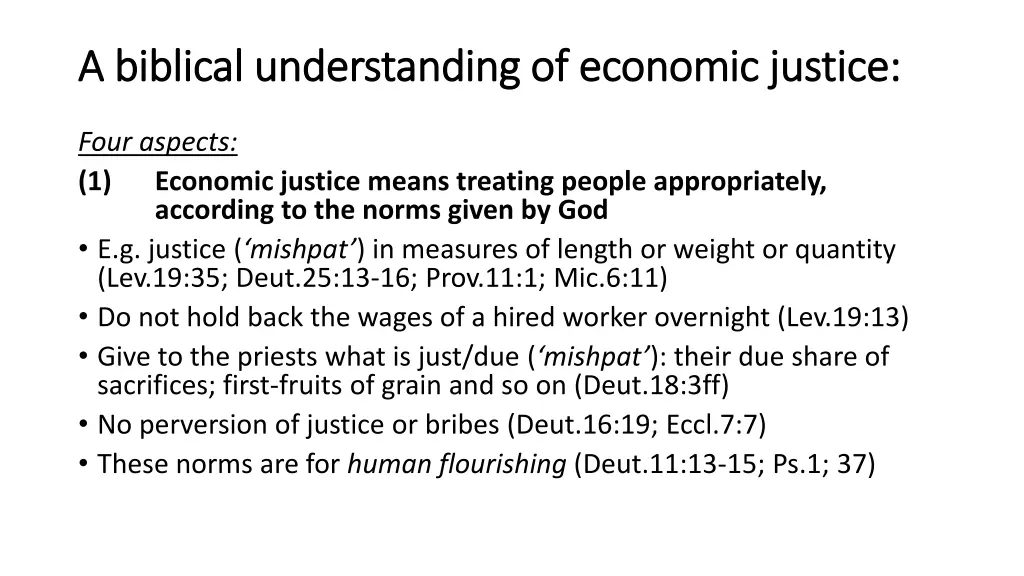 a biblical understanding of economic justice 1