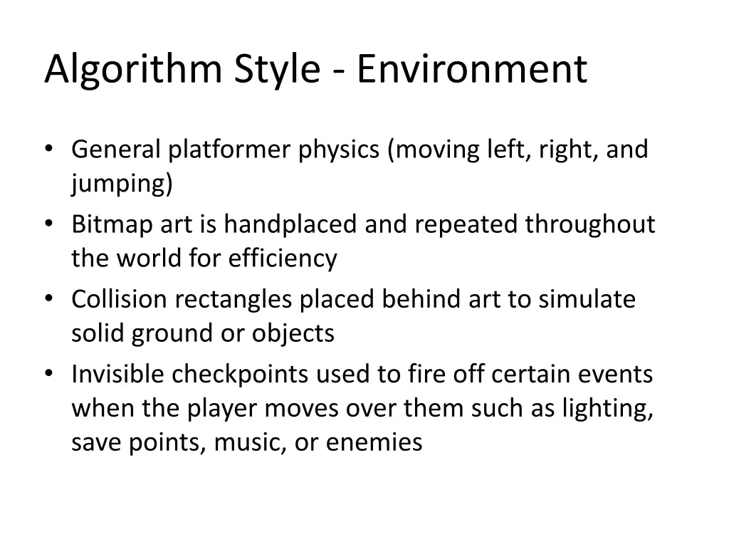 algorithm style environment