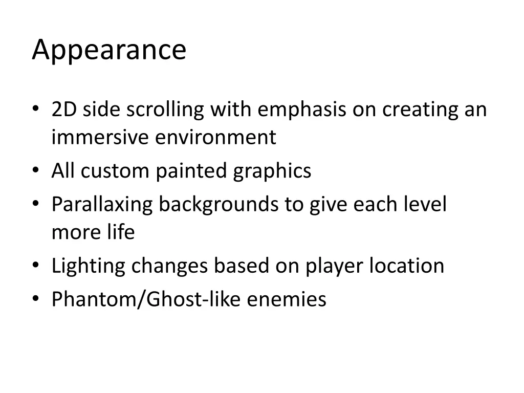 appearance