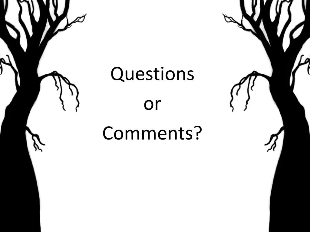 questions or comments