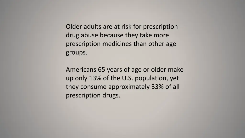 older adults are at risk for prescription drug