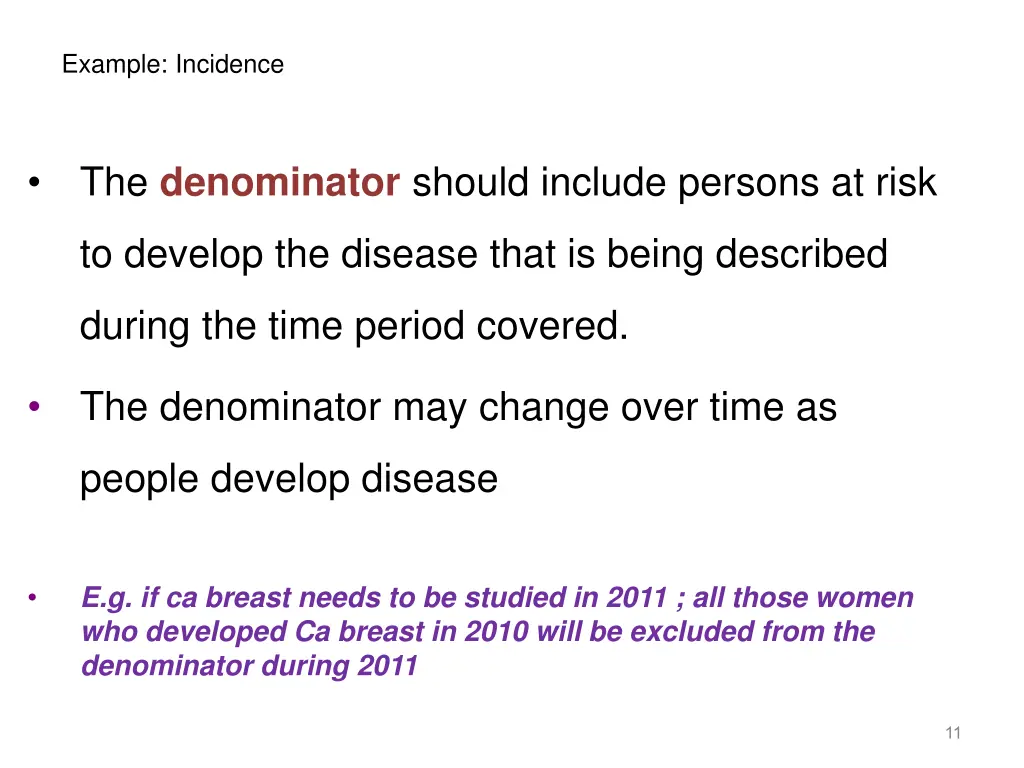 example incidence 1