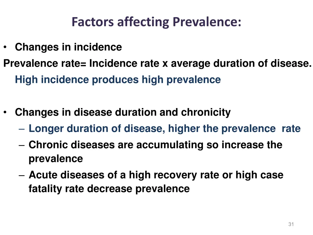 factors affecting prevalence