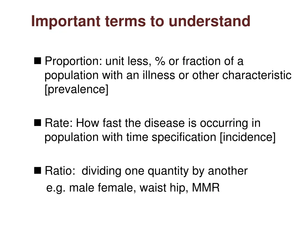 important terms to understand