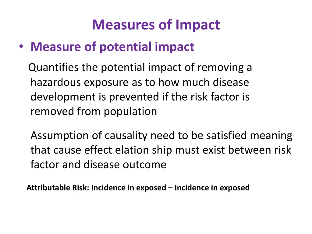 measures of impact