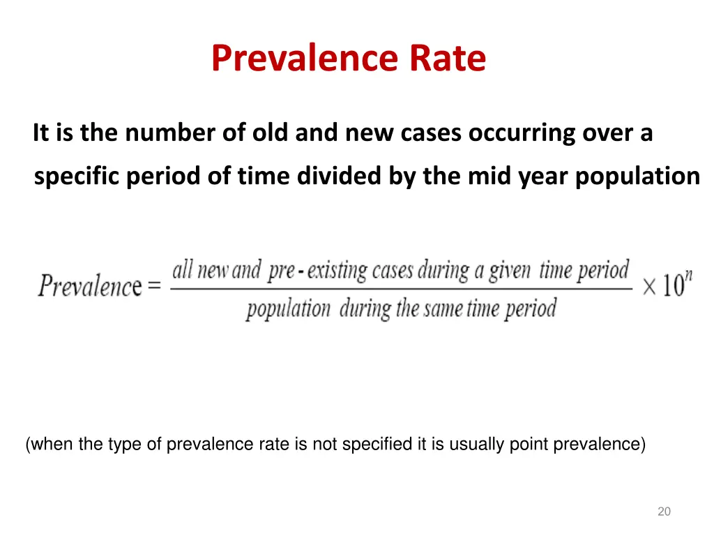 prevalence rate 1