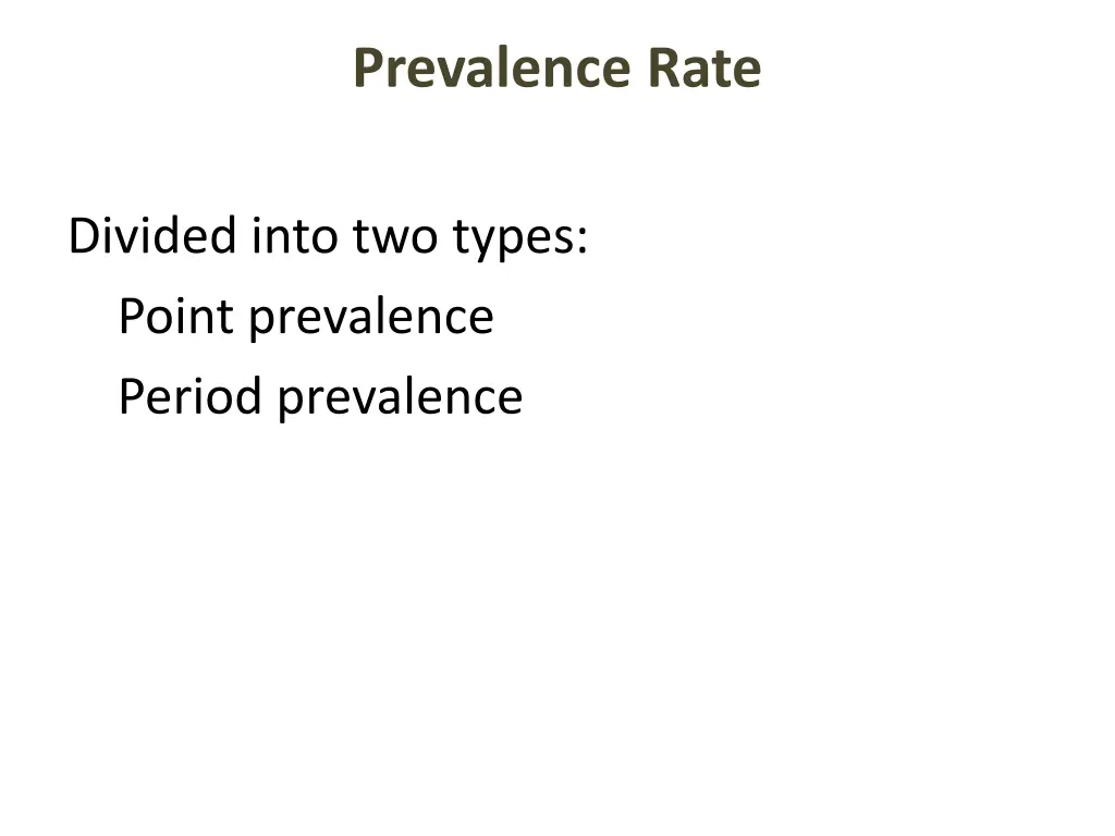 prevalence rate