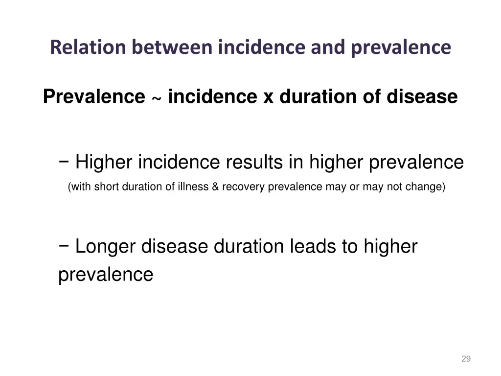 relation between incidence and prevalence 3