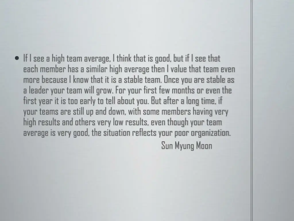 if i see a high team average i think that is good