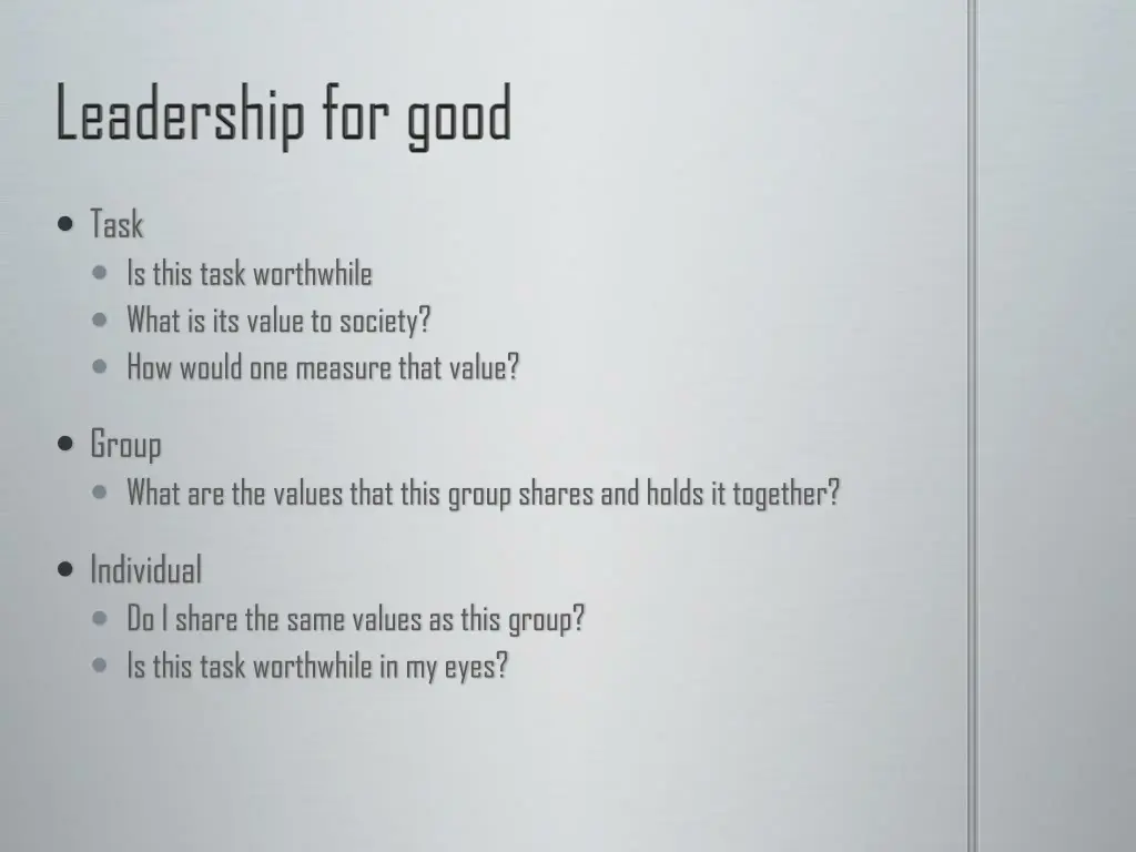 task is this task worthwhile what is its value