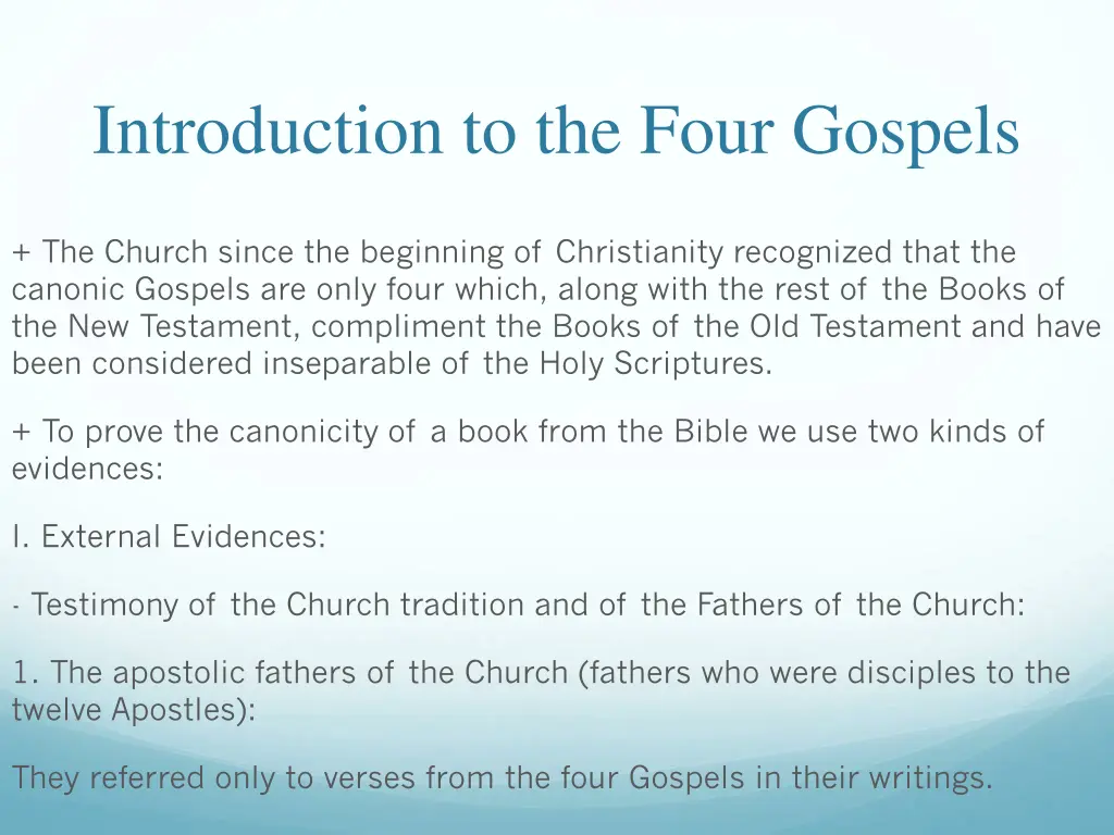 introduction to the four gospels 18