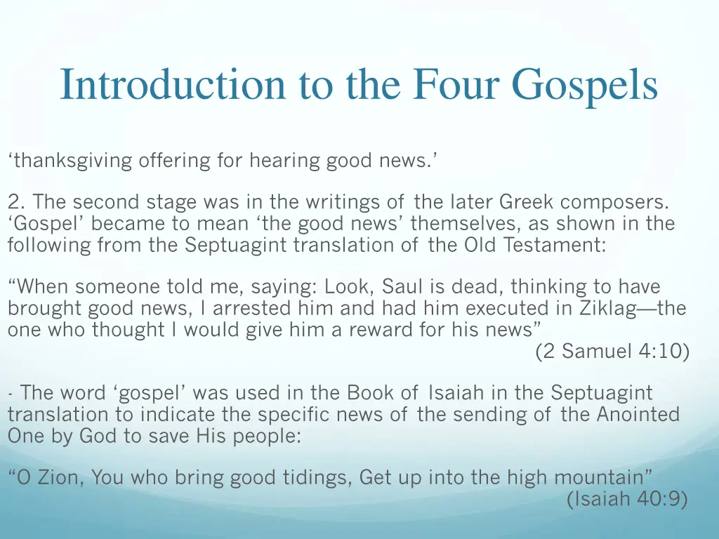 introduction to the four gospels 2