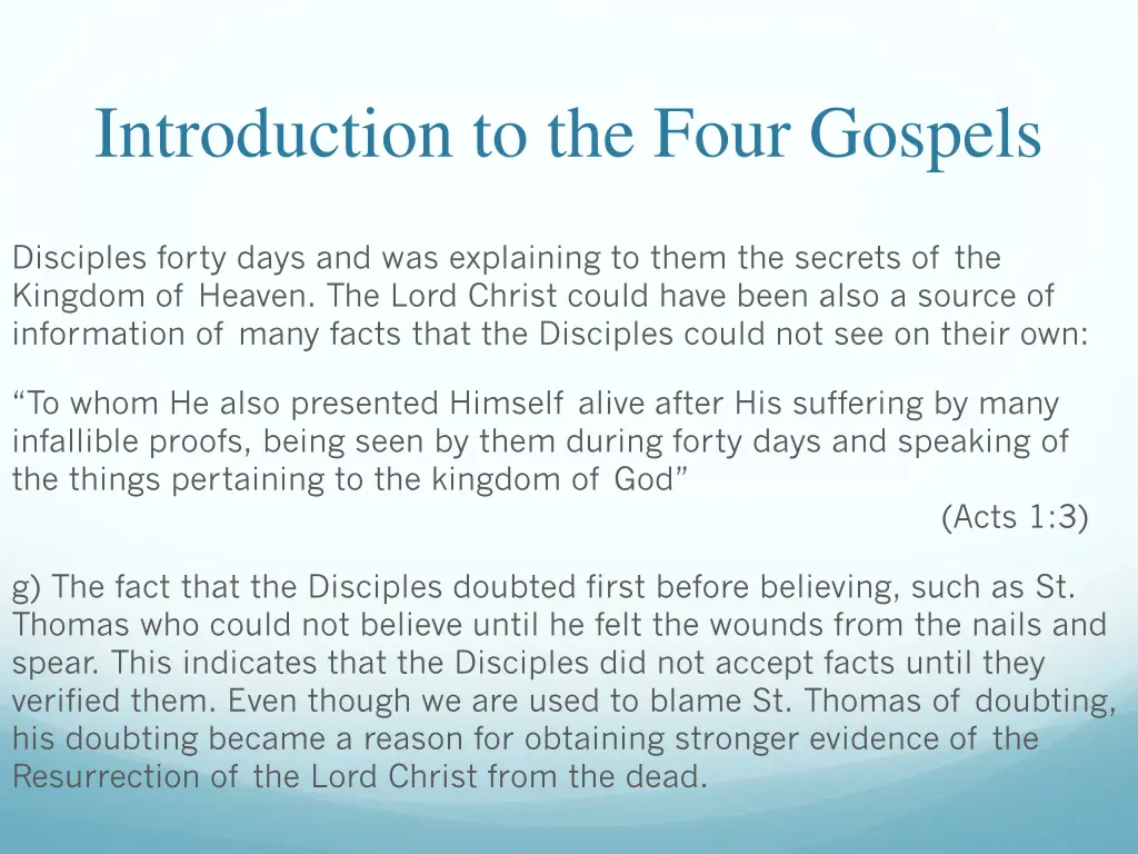 introduction to the four gospels 25