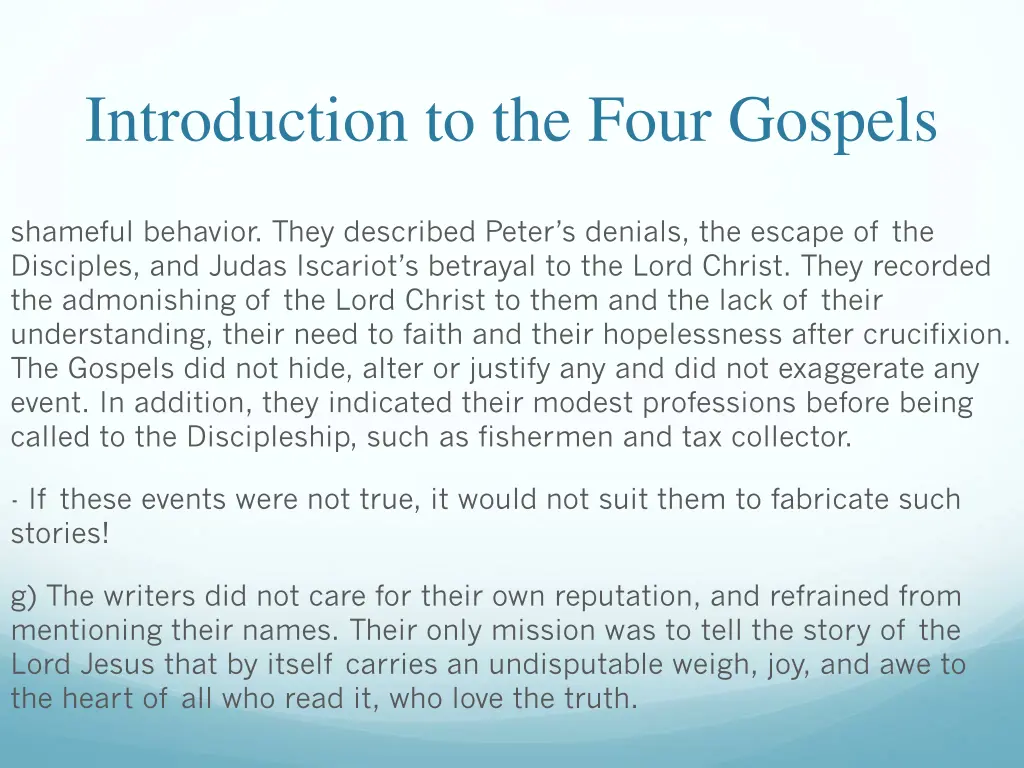 introduction to the four gospels 28
