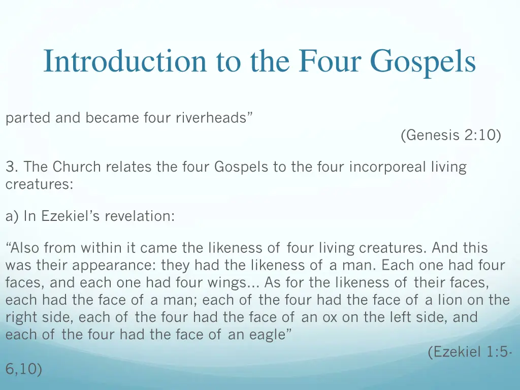 introduction to the four gospels 31