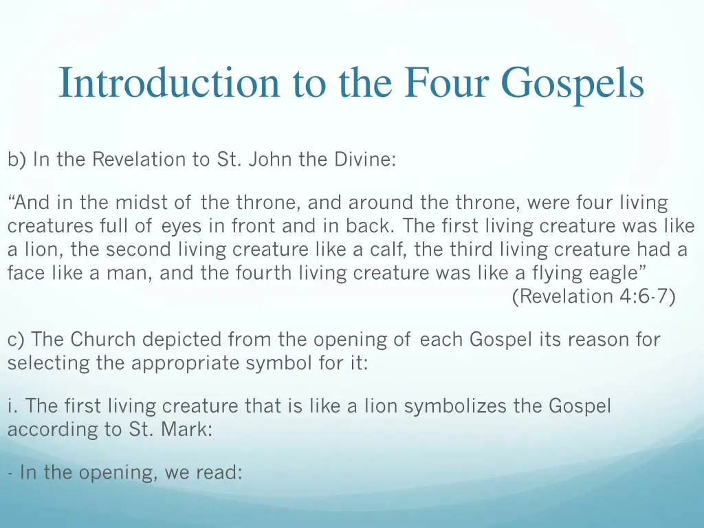 introduction to the four gospels 32