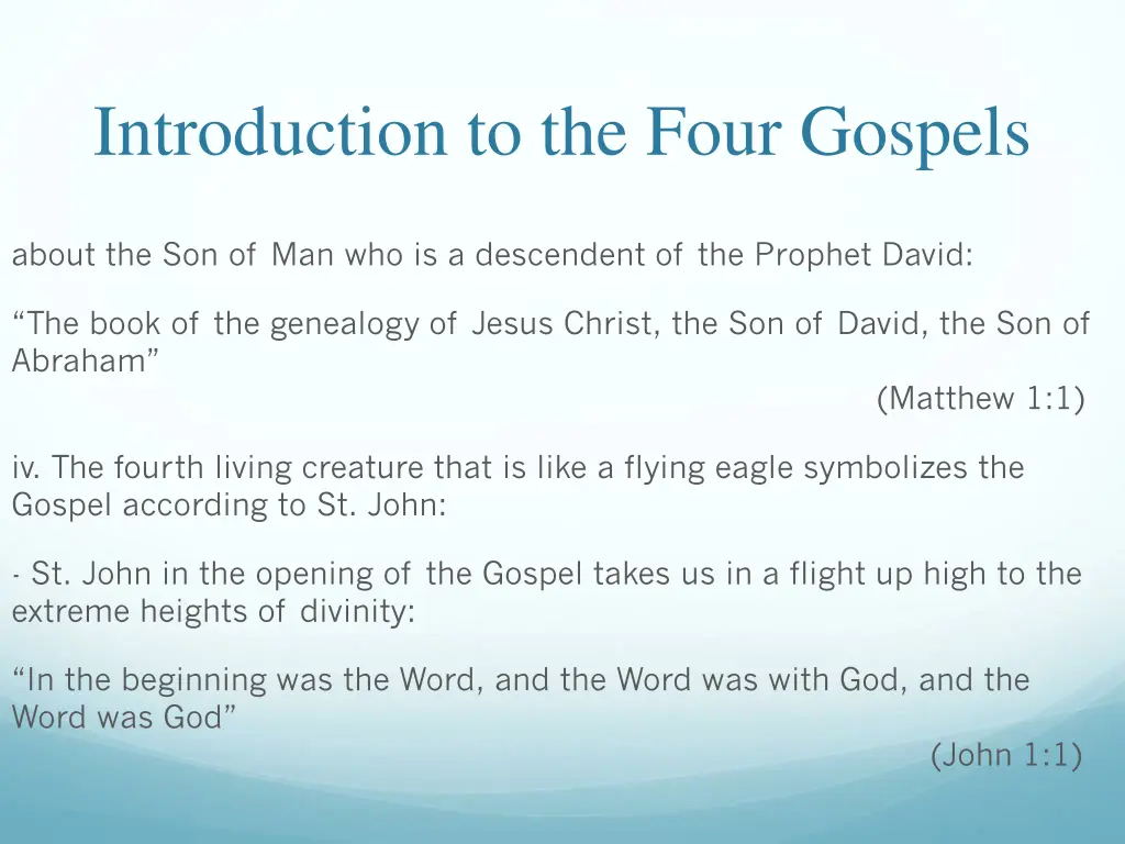 introduction to the four gospels 35
