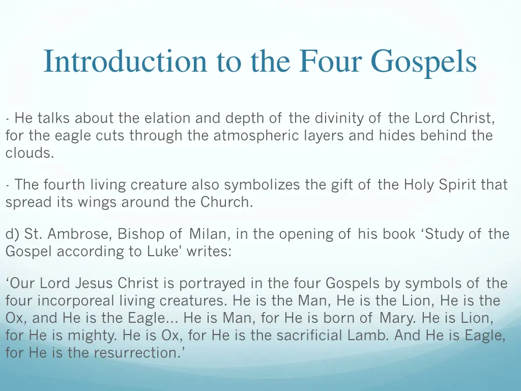 introduction to the four gospels 36