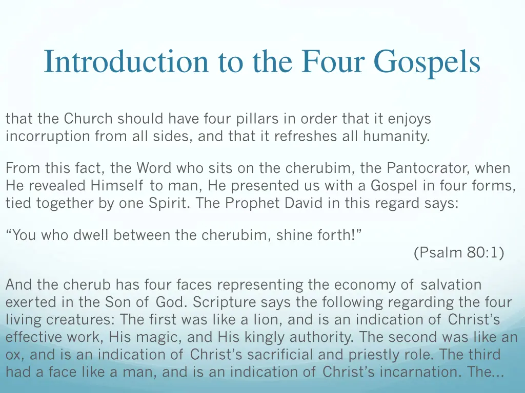 introduction to the four gospels 38