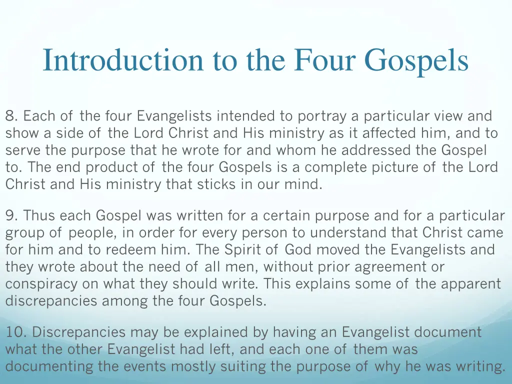 introduction to the four gospels 42