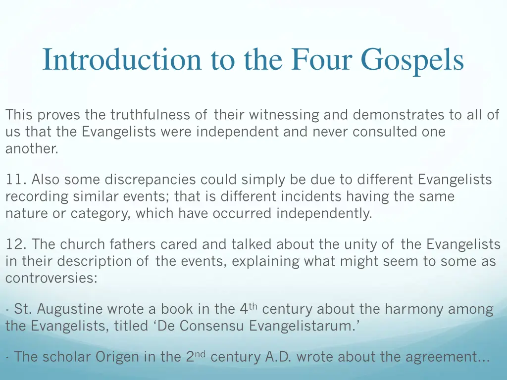 introduction to the four gospels 43