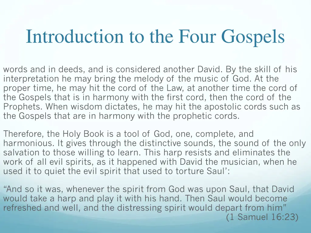 introduction to the four gospels 45