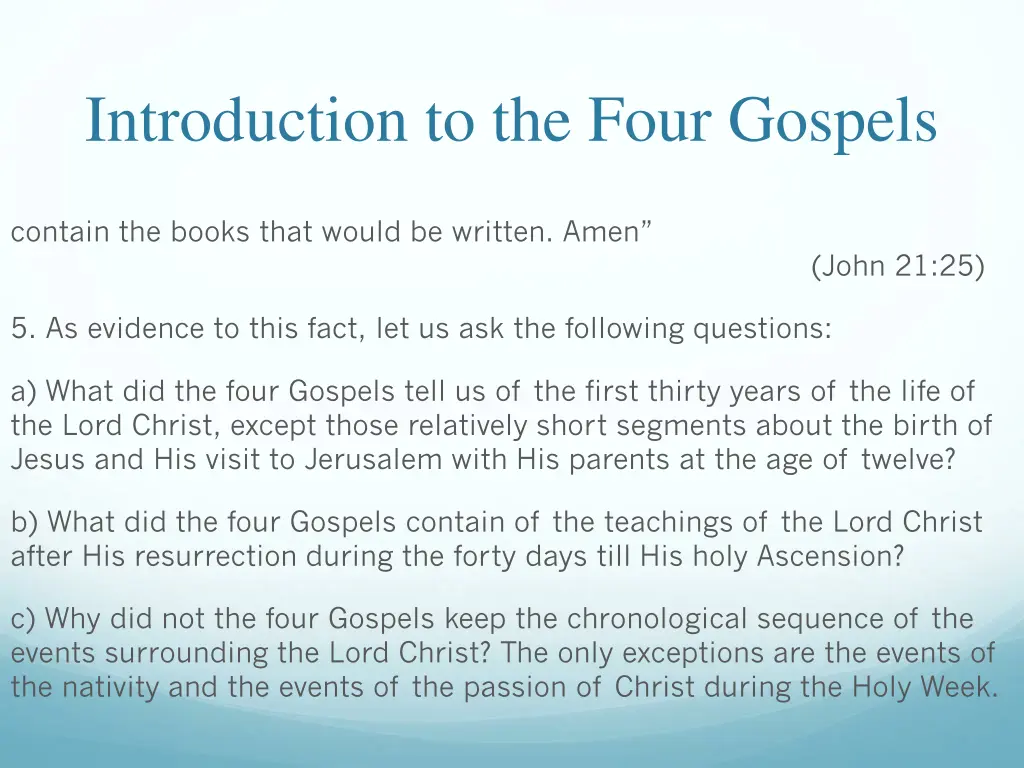 introduction to the four gospels 48