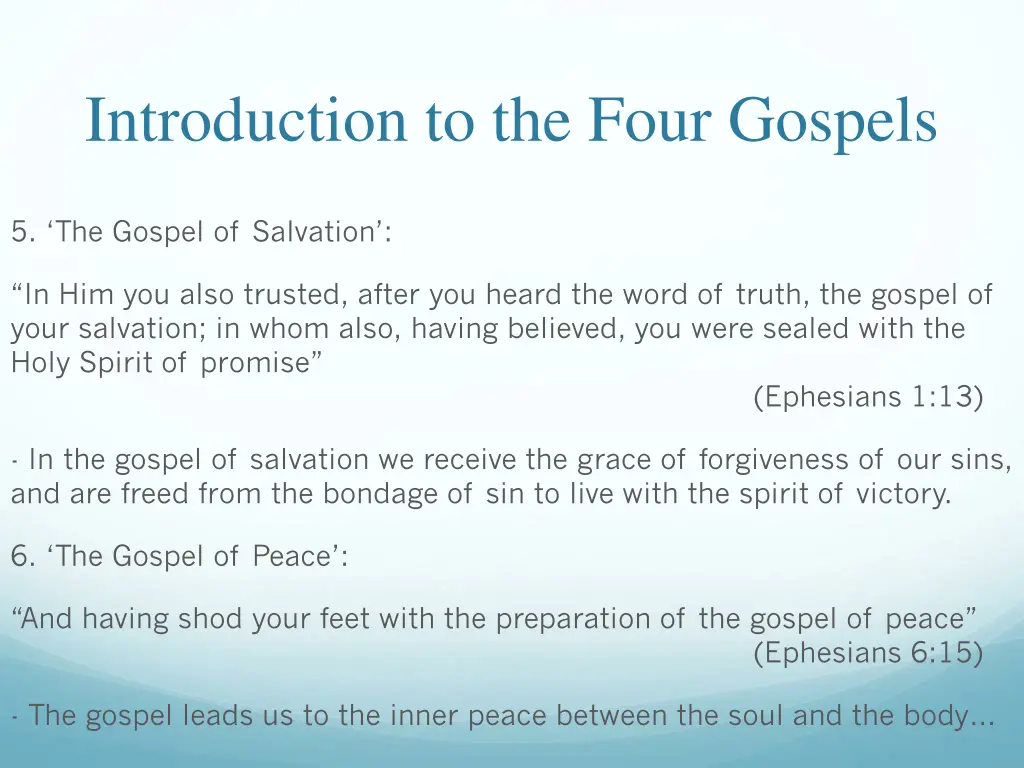 introduction to the four gospels 8