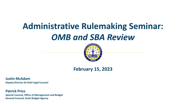 administrative rulemaking seminar