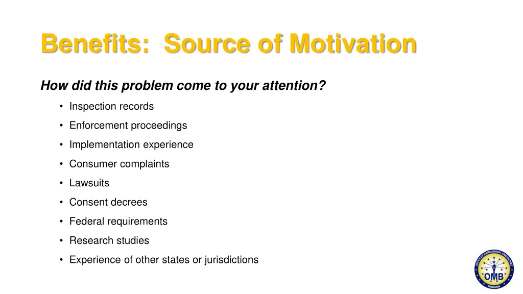 benefits source of motivation