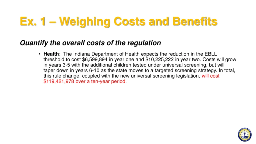 ex 1 weighing costs and benefits 1