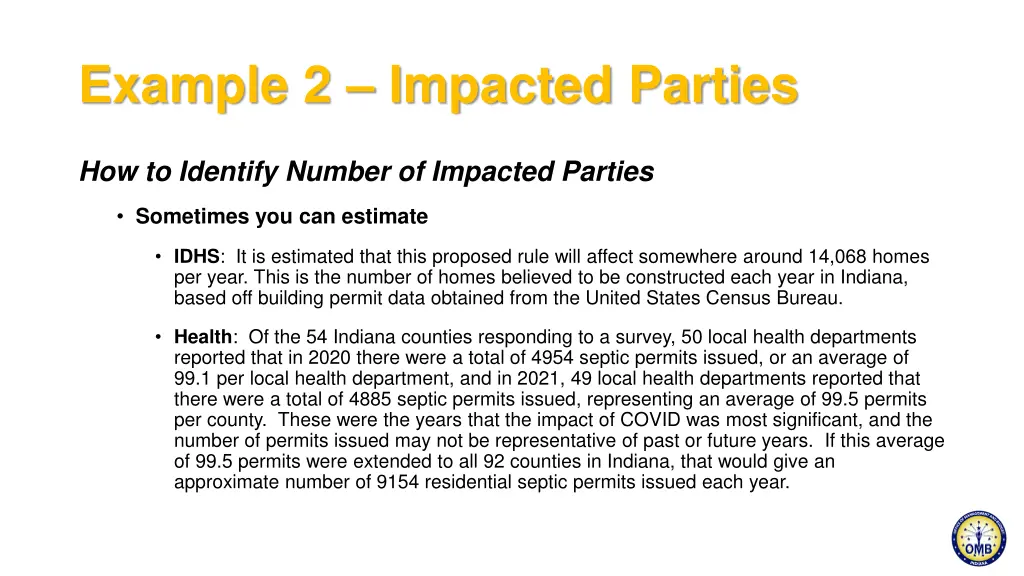 example 2 impacted parties