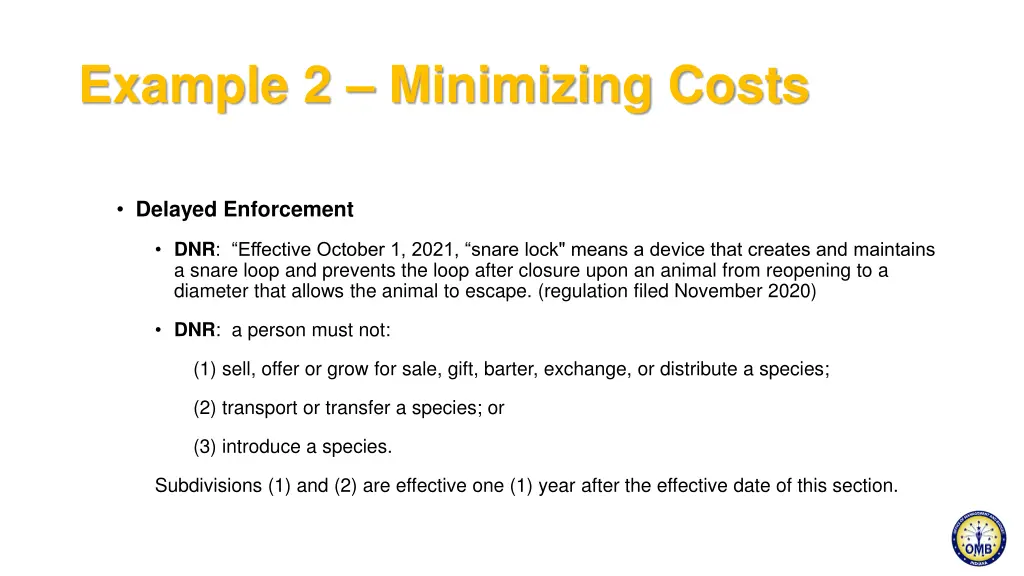 example 2 minimizing costs