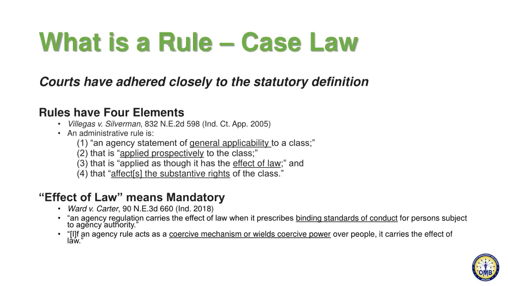 what is a rule case law