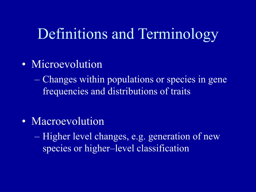 definitions and terminology